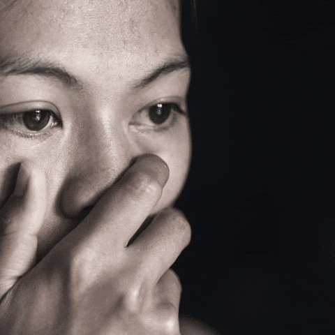 Woman Covering Mouth With Hand GIF
