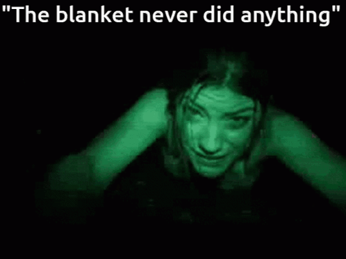 Woman Crawling In Darkness With Green Light GIF