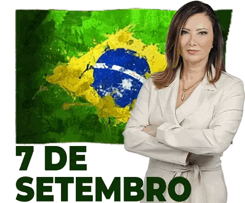 Woman Crossed Arms Brazilian Flag 7 de Setembro