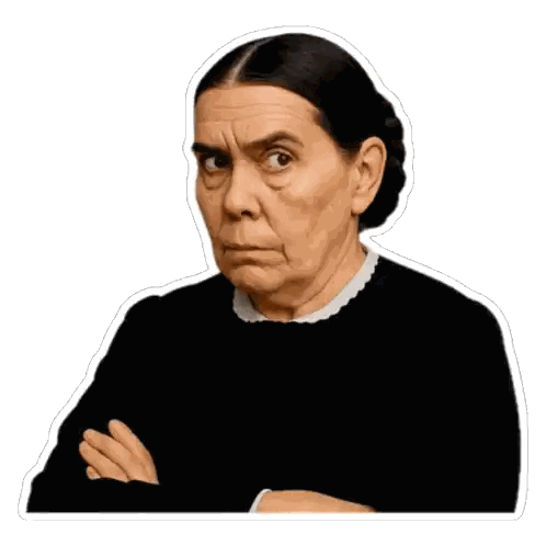 Woman Crossed Arms Sticker E.G