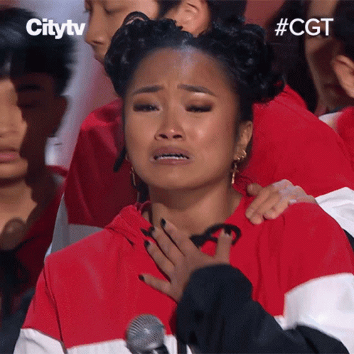 Woman Crying At Microphone #Cgt GIF