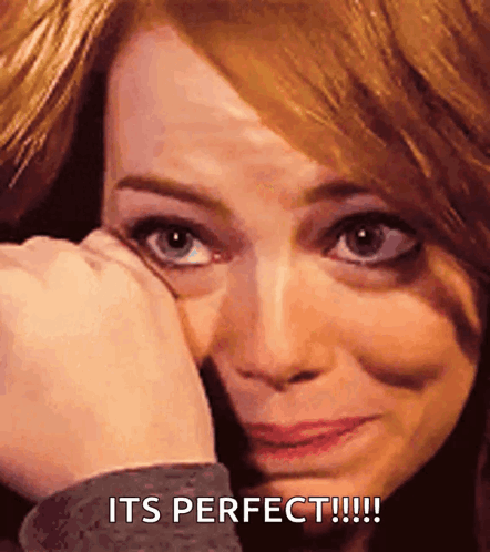 Woman Crying Covering Face Saying Its Perfect