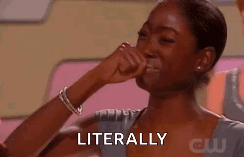 Woman Crying Covering Face Saying Literally
