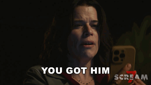 Woman Crying Holding Cell Phone You Got Him Scream 7 GIF