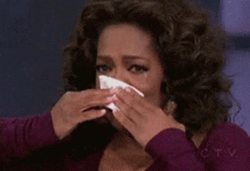 Woman Crying Holding Napkin
