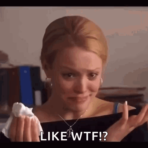 Woman Crying Holding Napkin Saying Like Wtf GIF