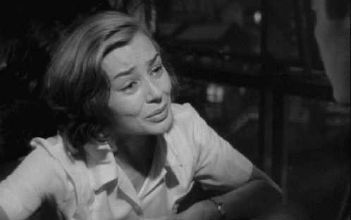 Woman Crying in Black and White Photo
