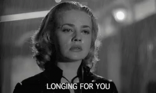 Woman Crying in Rain Black and White Longing for You