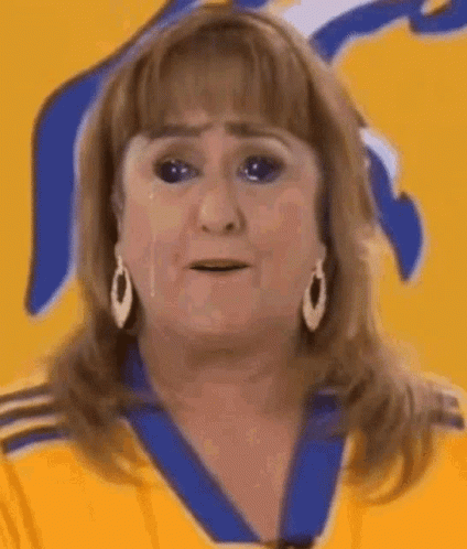 Woman Crying In Yellow And Blue Shirt GIF