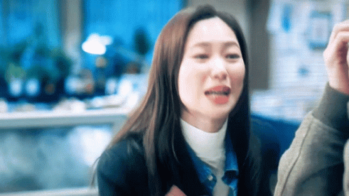 Woman Crying Next To Man In Office GIF