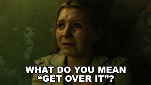 Woman Crying Saying Get Over It GIF