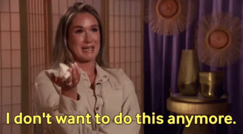 Woman Crying Saying I Don't Want To Do This Anymore Holding Paper GIF