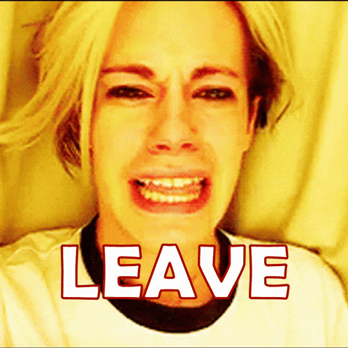 Woman Crying Saying Leave GIF