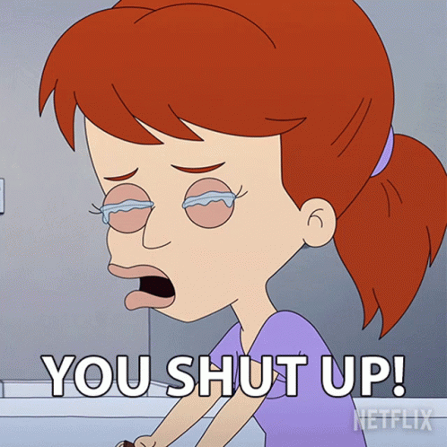 Woman Crying Saying You Shut Up