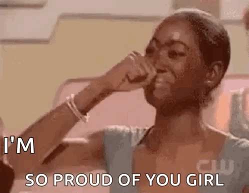 Woman Crying Says I'm So Proud Of You Girl GIF