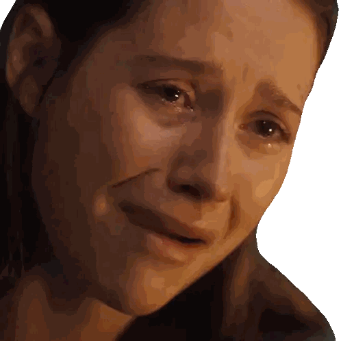 Woman Crying Tears Running Down Cheeks