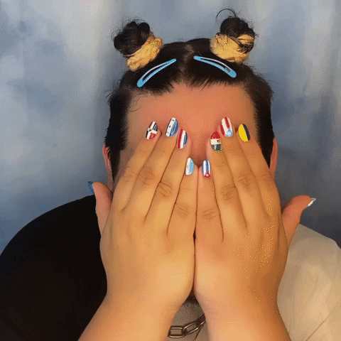 Woman Cute Nails Strong And Independent GIF
