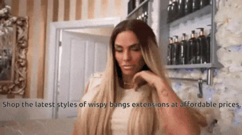 Woman Cutting Hair With Scissors GIF