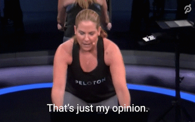 Woman Cycling That's Just My Opinion GIF