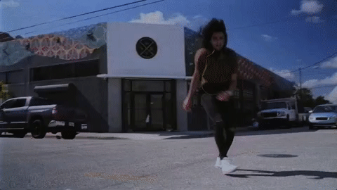 Woman Dancing On The Road GIF