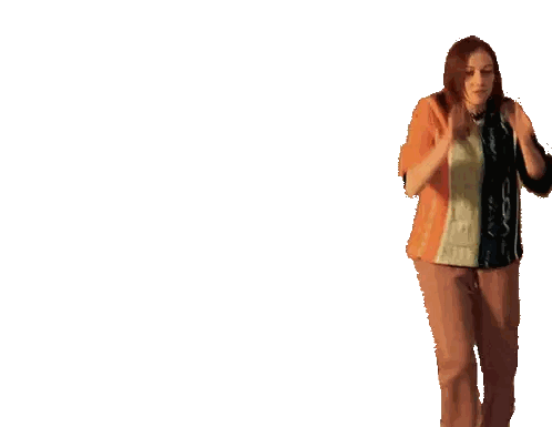 Woman Dancing in Green and White Shirt