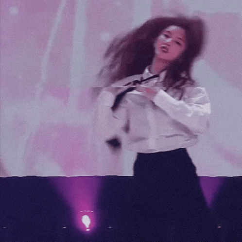 Woman Dancing In White Shirt And Tie GIF