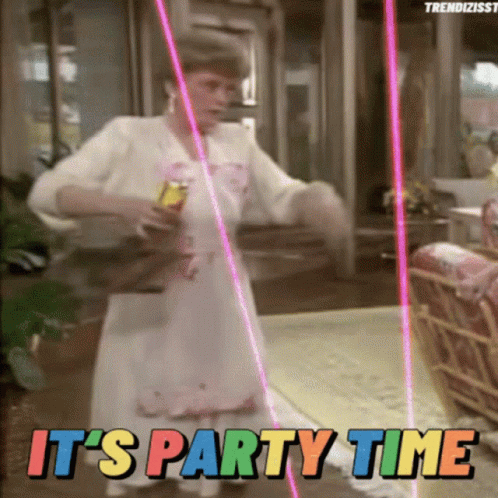 Woman Dancing It's Party Time