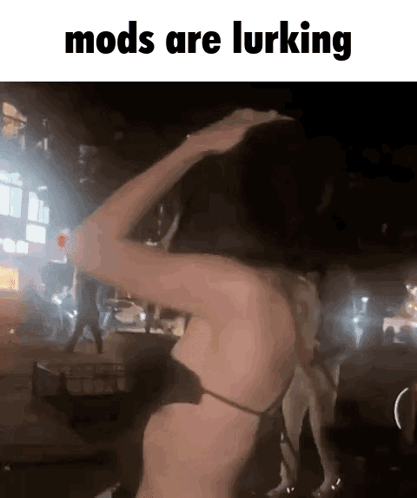 Woman Dancing Mods Are Lurking GIF