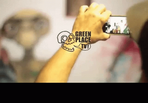 Woman Dancing On Green Background Saying Pop GIF