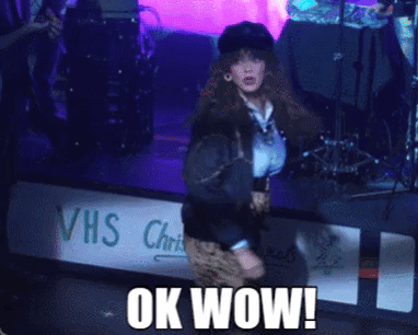 Woman Dancing on Stage Saying Ok Wow