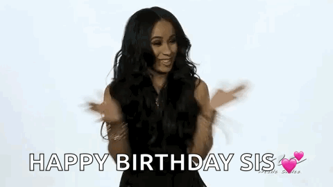 Woman Dancing Saying Happy Birthday Sis GIF