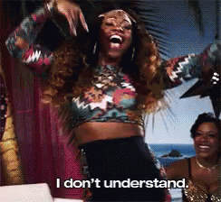 Woman Dancing Saying I Don't Understand