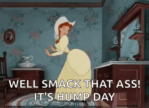 Woman Dancing Saying Well Smack That Ass It's Hump Day GIF