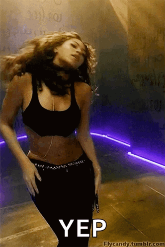 Woman Dancing Saying Yep