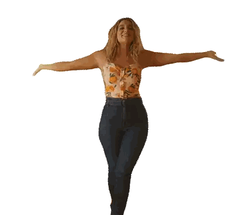 Woman Dancing with Arms Outstretched