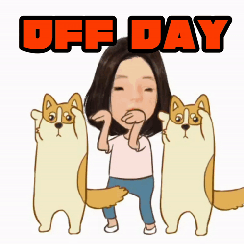 Woman Dancing With Two Dogs Off Day