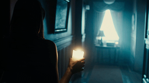 Woman Dark House GIF