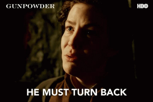 Woman Dark Room Saying He Must Turn Back
