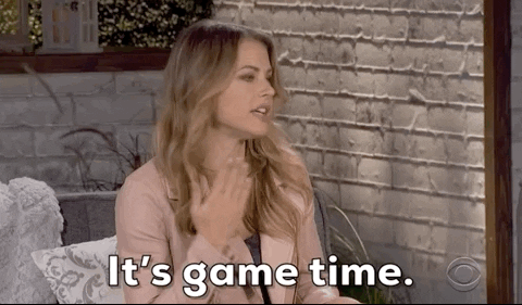 Woman Declaring Its Game Time GIF