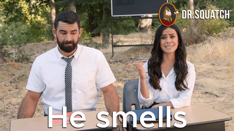 Woman Disgusted With Body Odor Smelly GIF