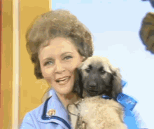 Woman Dog Hug GIF