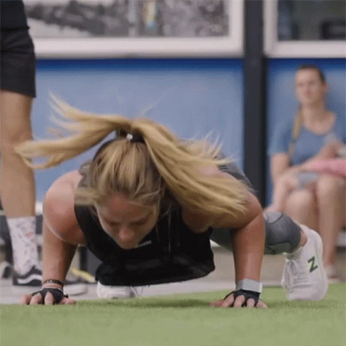 Woman Doing Push Ups GIF