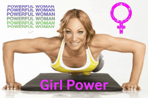 Woman Doing Push Ups Girl Power