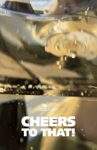 Woman Drinks Prosecco Cheers To That GIF