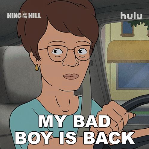 Woman Driving Car My Bad Boy Is Back
