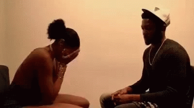 Woman Drop Kick On A Man Sitting Down GIF