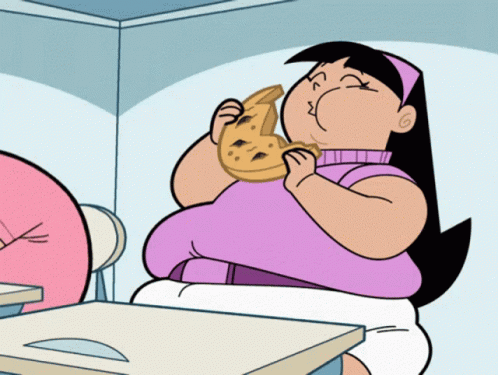 Woman Eating Pizza Slice