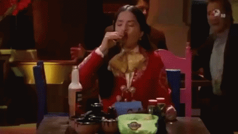 Woman Eating Tortilla Chip GIF