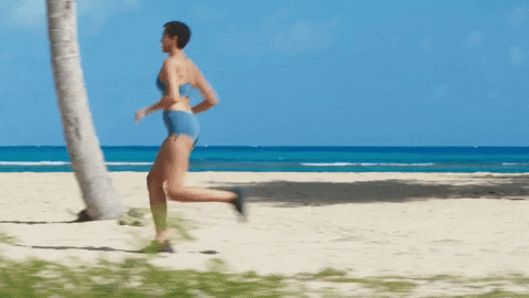Woman Elegant Cartwheel While Running GIF