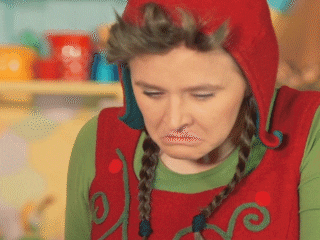 Woman Elf Santa Pointing Finger GIF